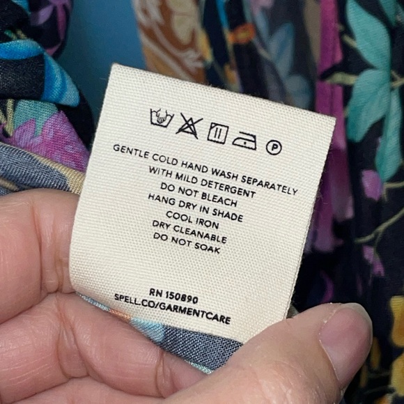 NEW NWT Spell & The Gypsy Butterfly Short Robe Firefly Print Kimono Sleeves M/L - Picture 10 of 15